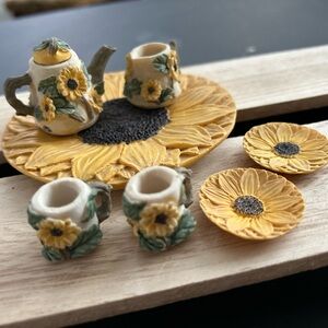 Sunflower Miniature Tea Set